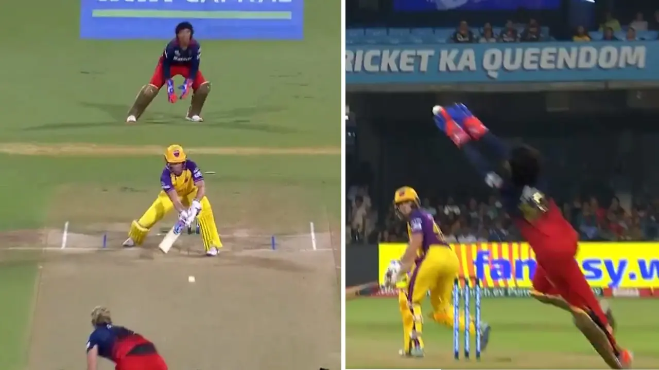 RCB's Richa Ghosh showcases quick reflexes to pull off an MS Dhoni-styled stunner in WPL 2024- Watch Richa Ghosh takes a stunner