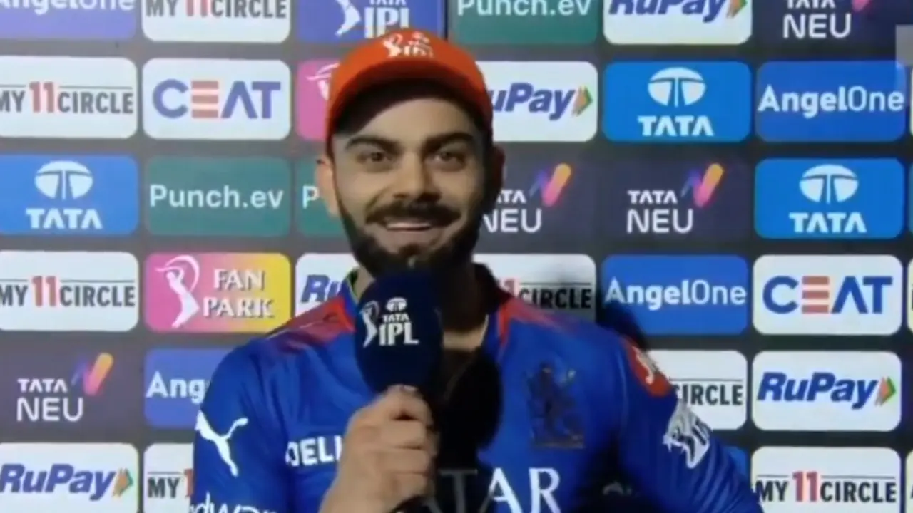 Virat Kohli smiles talking about 'strike rate' after batting at 195.74 SR during PBKS vs RCB Virat Kohli
