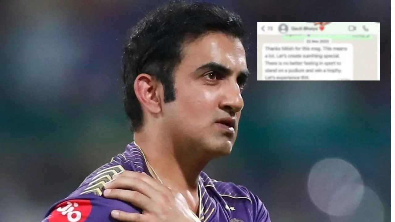 'I'll never forget that message': Ex-KKR skipper euphoric over the text he received from Gambhir Gautam Gambhir