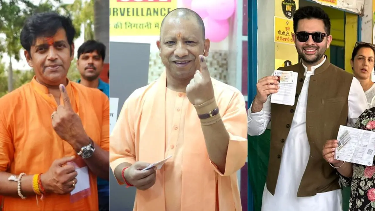 Final Phase of Voting Underway, CM Yogi, Raghav Chadha, Ravi Kishan ...
