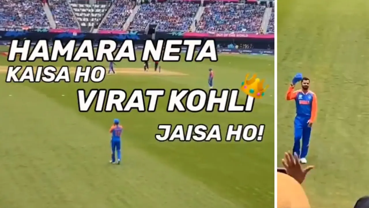 'Hamara neta kaisa ho, Virat Kohli jaisa ho': King Kohli acknowledges hilarious crowd chant in T20WC Virat Kohli