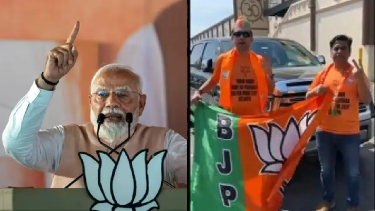 Supporters Organise Car Rally in US in Support of PM Modi | WATCH Supporters Organise Car Rally in US in Support of PM Modi