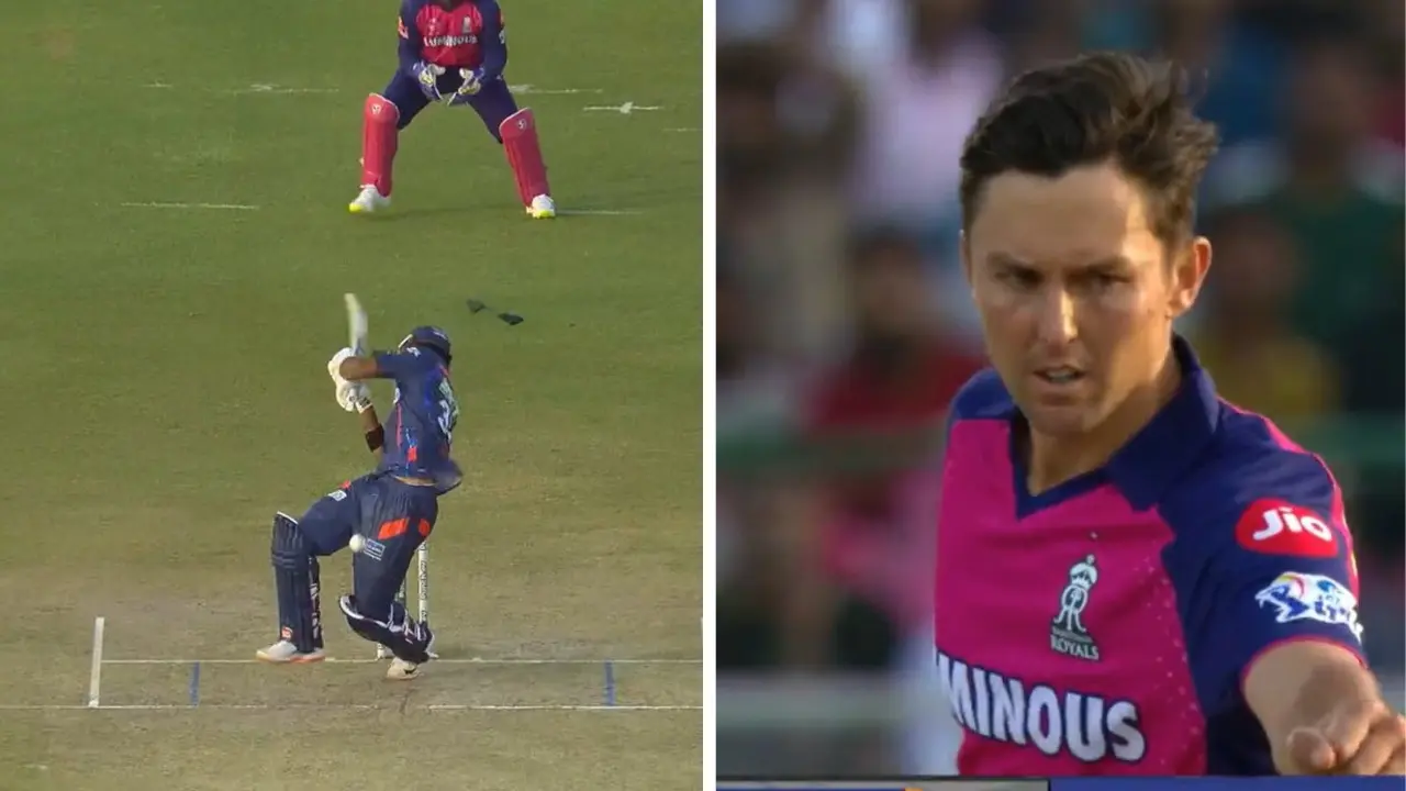 IPL 2024: Trent Boult leaves Padikkal FLABBERGASTED with a traditional fast bowler's ploy- WATCH Devdutt Padikkal and Trent Boult