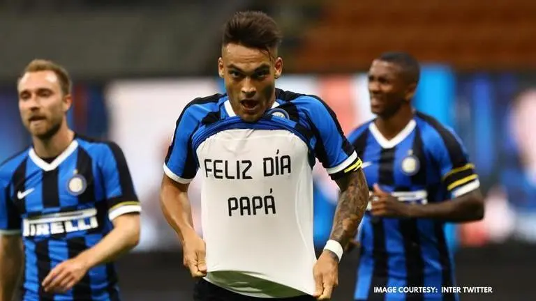 Lautaro Martinez sends message to dad after scoring on Father's Day as Serie A returns Lautaro Martinez