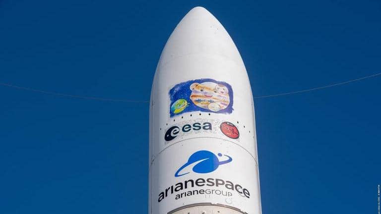 ESA JUICE probe's rocket has a cheerful artwork made by a 10-year-old ...