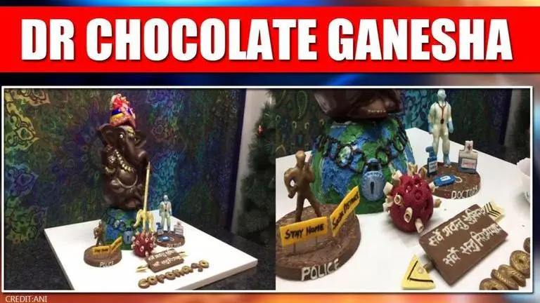 Ganesh Chaturthi: Indore woman makes eco-friendly COVID-themed chocolate Ganesha idol Ganesh Chaturthi 2020