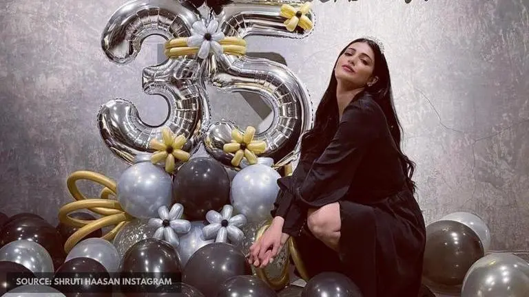 Shruti Haasan rings in 35th birthday celebration with BFF Tamannaah Bhatia; see photos Shruti Haasan