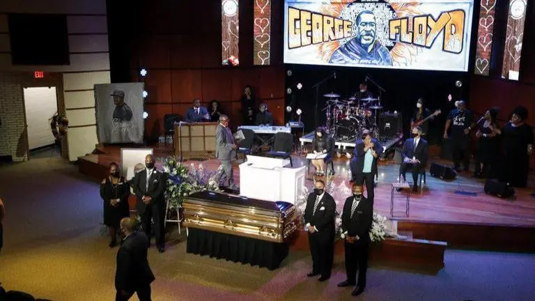 George Floyd's memorial service has ended