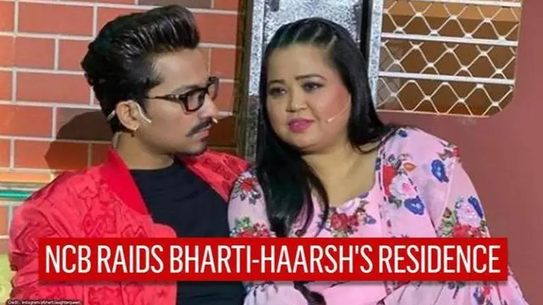 NCB raids comedian Bharti Singh-husband Haarsh's residence in Mumbai in drugs case Comedian Bharti Singh-husband Haarsh's residence raided by NCB, cannabis seized