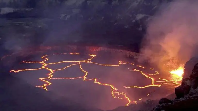 Lava from Hawaii volcano flows from two fissures