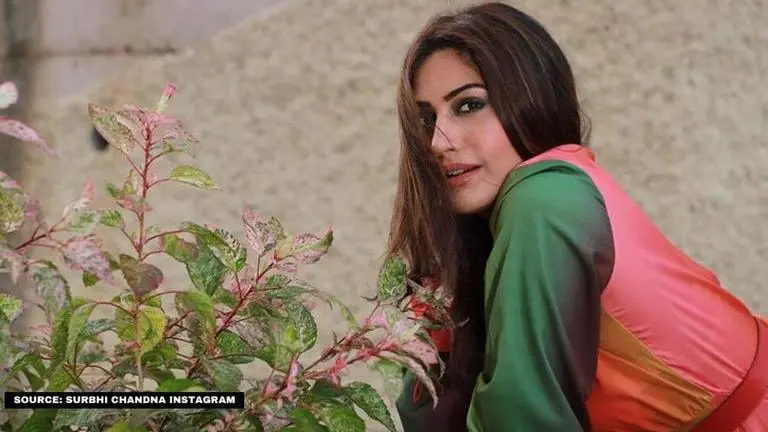 Surbhi Chandna turns an old scarf into uber-cool off-shoulder top, have a look Surbhi Chandna