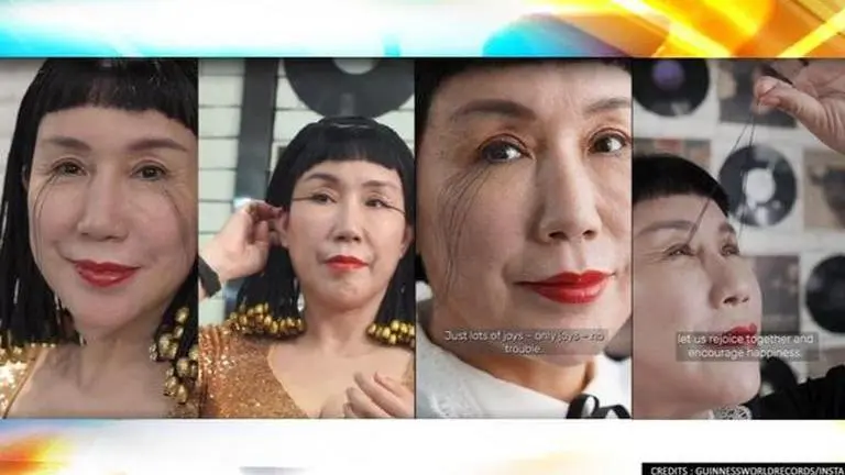 Woman breaks her own world record for longest eyelash, watch video longest eyelash