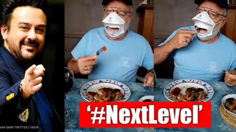 ‘Necessity is the mother of invention!': Adnan Sami on man having a meal wearing mask Adnan Sami