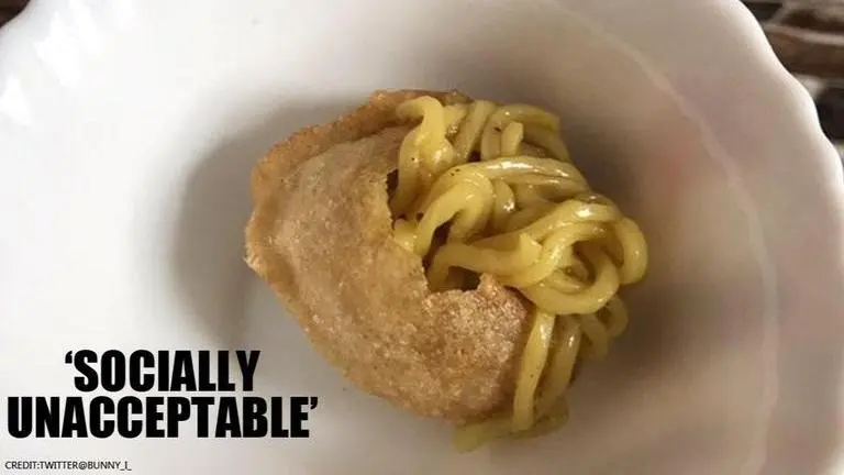 'Worse than 2020': Picture of Maggi Pani Puri sparks outrage among netizens Maggi Pani Puri