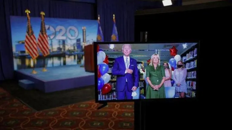 Joe Biden says virtual gatherings are ‘conventions of the future’