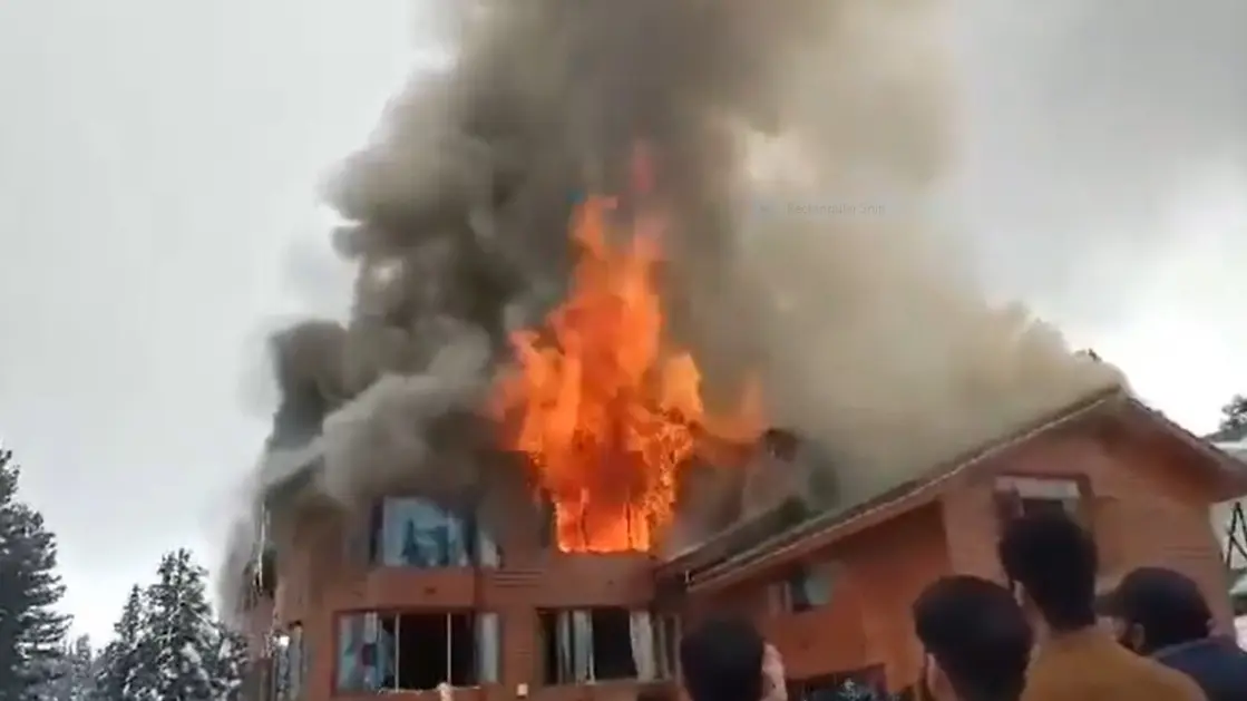 fire at baramulla