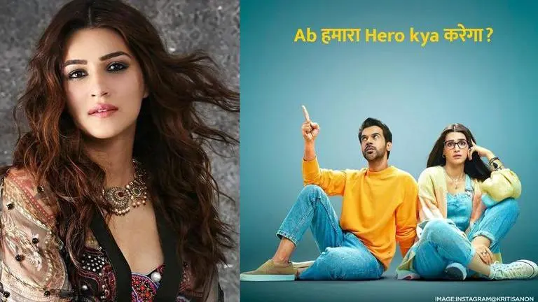 Kriti Sanon, Rajkummar Rao pose with 'adopted ma baap' in new 'Hum Do Hamare Do' poster Kriti Sanon, Rajkummar Rao, Hum Do Hamare Do, Paresh Rawal, Ratna Pathak Shah