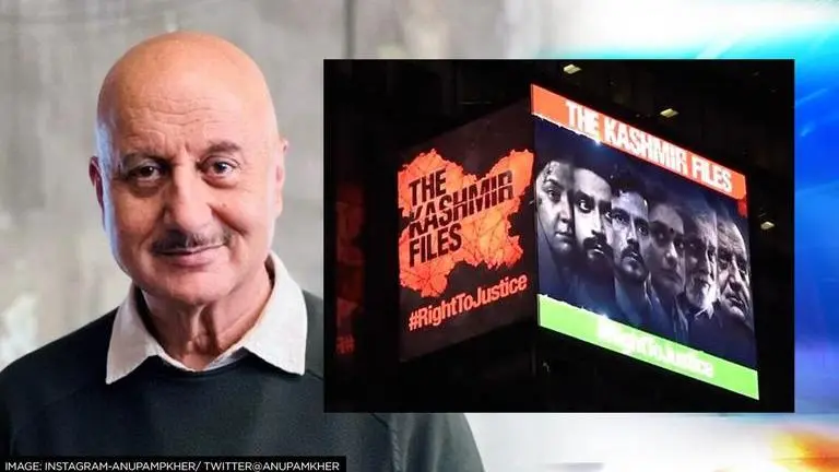 'The Kashmir Files': Anupam Kher-starrer dominates Times Square in NY on Republic Day The Kashmir Files, Republic Day, The Kashmir Files on Times Square, Anupam Kher, Vivek Ranjan Agnihotri, The Kashmir Files release date