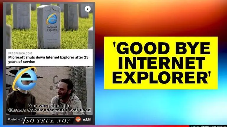 Microsoft shuts down Internet Explorer: Netizens share hilarious memes to bid farewell Microsoft