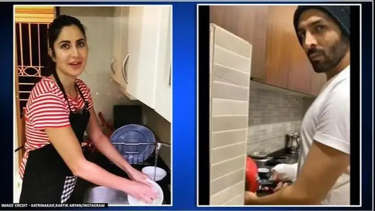 Watch: Katrina Kaif, Kartik Aaryan do the dishes while in self-isolation Katrina