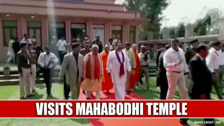 Sri Lankan PM Rajapaksa visits Mahabodhi Temple in Bodh Gaya Sri Lankan