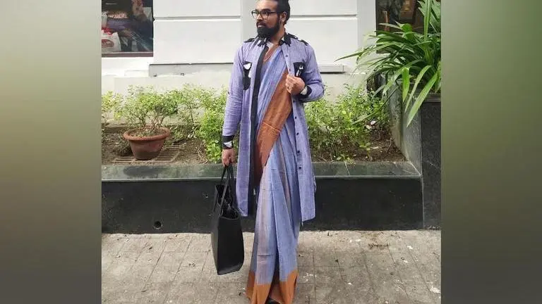 Male models exude grace in sarees; break stereotypes while celebrating Pride Month male models celebrate pride month