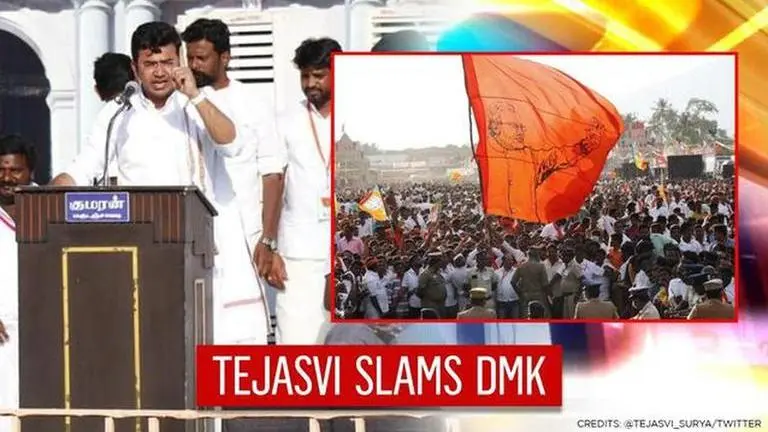 Tejasvi Surya calls DMK & Stalin 'anti-Hindu; declares 'BJP is the spirit of Tamil Nadu' tejasvi surya