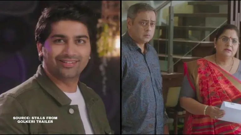 Malhar Thakar on sharing screen space with senior actors Sachin Khedekar & Vandana Pathak Malhar Thakar, Sachin Khedekar & Vandana Pathak/ Source: Stills from Golkeri trailer