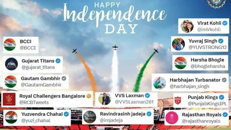 From Virat Kohli to Gautam Gambhir, cricket world celebrates India's 77th Independence Day From Gautam Gambhir to VVS Laxman, cricket world celebrates India's 77th Independence Day