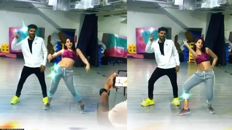 Watch Nora Fatehi & Guru Randhawa's upcoming song 'Nach Meri Rani's' dance rehearsal Nora Fatehi