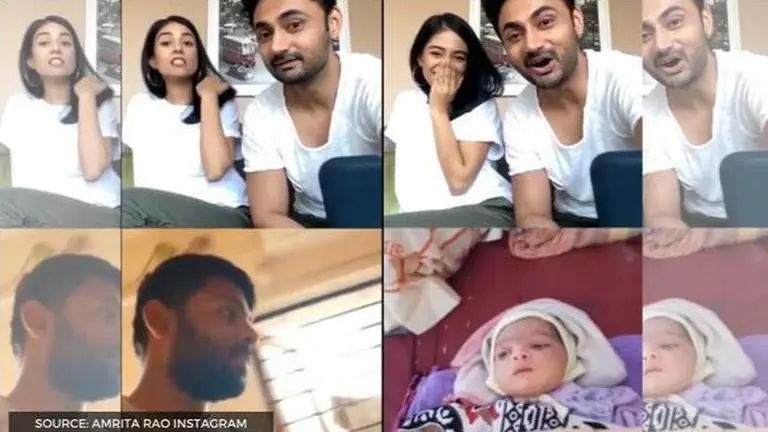 Amrita Rao and RJ Anmol name a fan's newborn during their Instagram live amrita rao