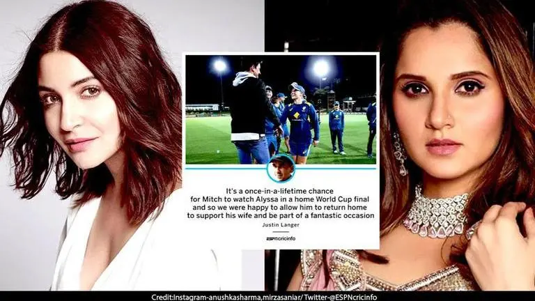 Anushka Sharma reacts to Sania Mirza's post about Mitchell Starc-Alyssa Healy at WC final Anushka Sharma