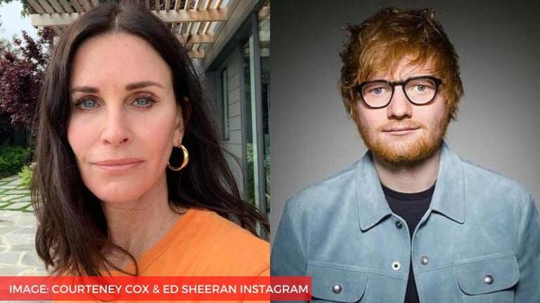 Courteney Cox Ed Sheeran Recreate Ross And Monica Dance Routine Fans Say This Is Epic