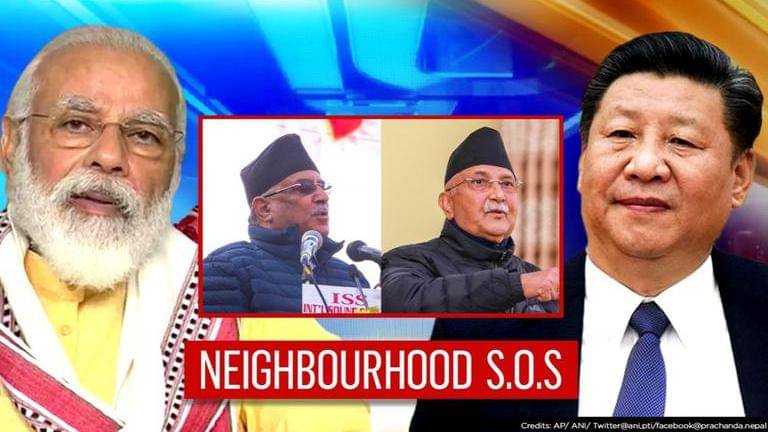 In nepal, prachanda seeks india & china's help against oli's move to dissolve parliament