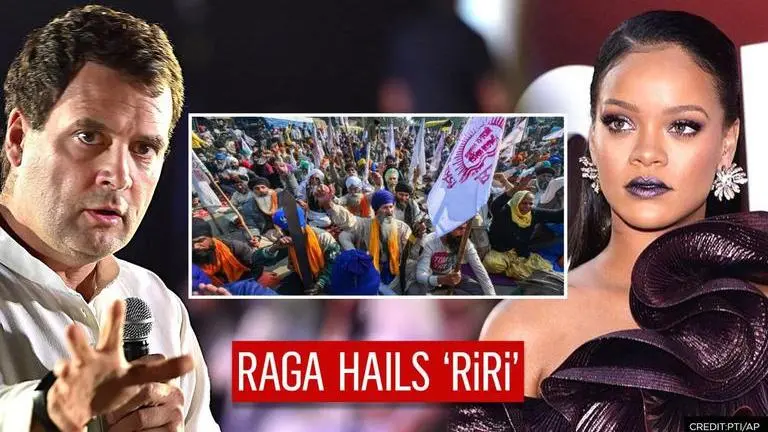 Rahul Gandhi supports Rihanna's tweet on farmers, blames govt for sustained protests Rahul Gandhi