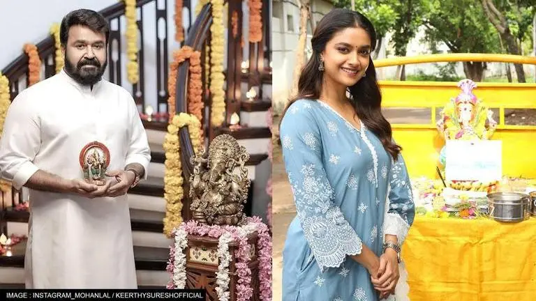 On Ganesh Chaturthi, Mohanlal, Keerthy Suresh & others wish for 'new beginnings'; see pics Ganesh Chaturthi