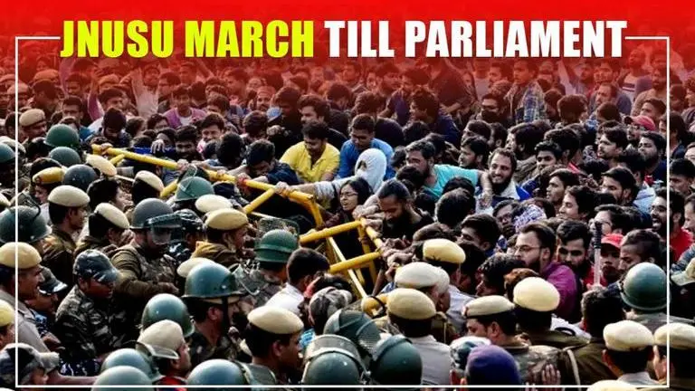 JNUSU to take out protest march to Parliament on first day of winter session jnu