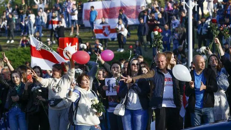 Belarus protesters demand fair elections, freedom