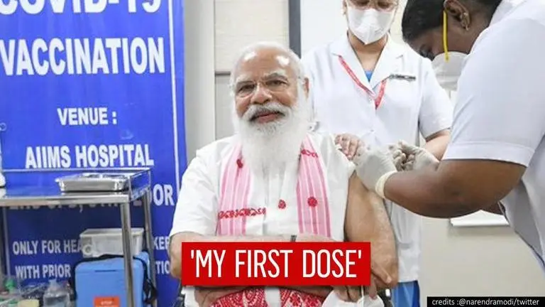 PM Modi takes first dose of COVID-19 vaccine at AIIMS as 2nd phase of inoculation begins PM Modi
