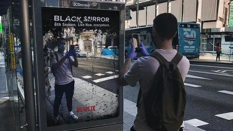 'Black Mirror' season 6 ad shows people living in a situation 'mirroring' show's reality black mirror