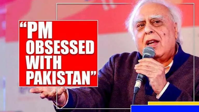 Congress' Kapil Sibal takes a jibe at PM Modi; says he is "obsessed" with Pakistan Kapil
