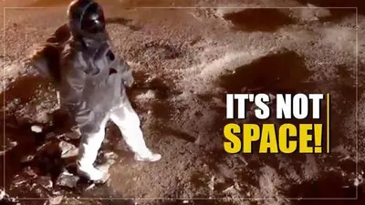 Not Chandrayaan-2: Indian 'Astronaut' navigates Bengaluru's potholes Chandrayaan