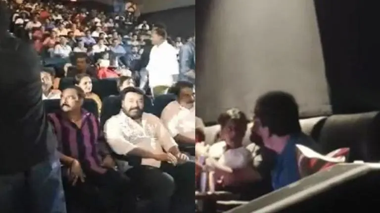 Mohanlal, Trivikram Srinivas watch Prabhas starrer Adipurush in theatres Mohanlal