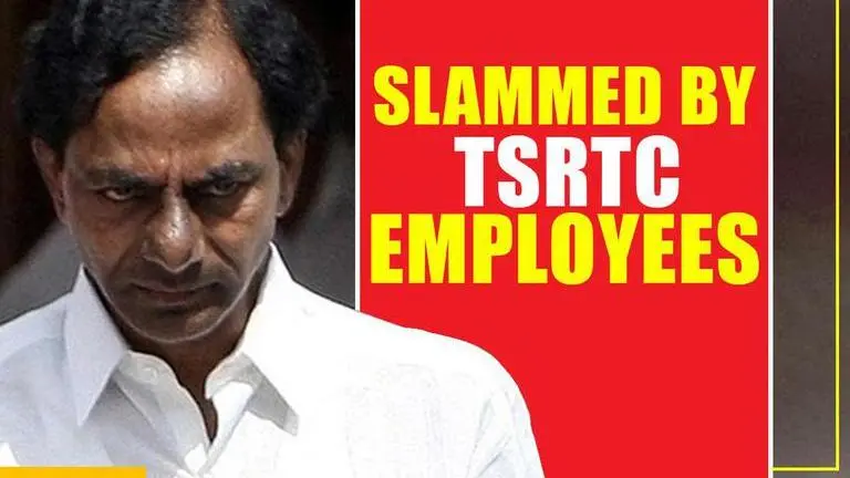 Telangana : TSRTC workers slam KCR for inaction, seek support Telangana