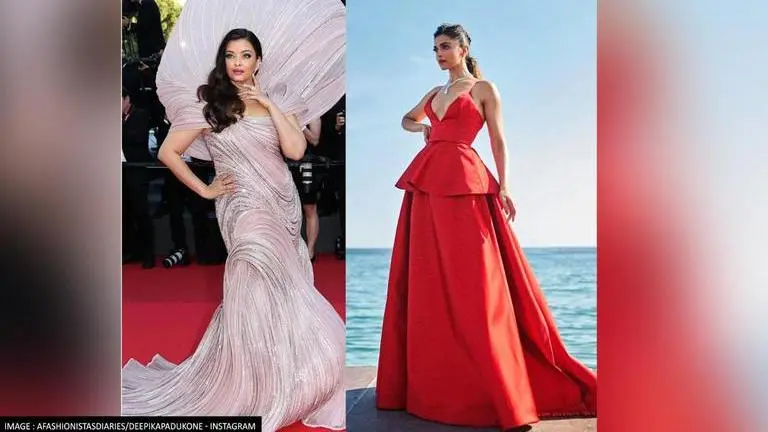Cannes 2022: Deepika Padukone in red; Aishwarya Rai Bachchan opts pink gown for red carpet cannes 2022