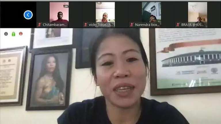 Mary Kom conducts online session on injury-management for boxers Mary Kom