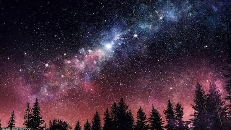 five planets, starry night