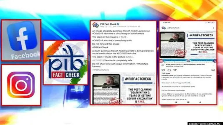 FB & Instagram deleted PIB fact check post on vaccine; issued warning Twitter, Unspalsh