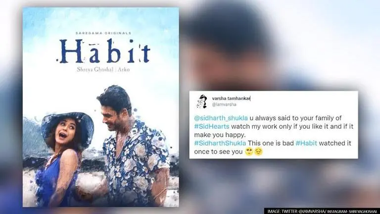 Shehnaaz Gill-Sidharth Shukla's last song 'Habit' out, emotional fans say 'we miss you' Shehnaaz Gill, Sidharth Shukla, Habir song, Habit out, Sidharth Shukla's death