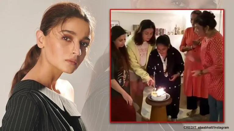 Alia Bhatt celebrates house help's birthday; Soni, Shaheen, Mahesh Bhatt also participates Alia Bhatt celebrates house help's birthday, Soni, Shaheen, Mahesh Bhatt also participates